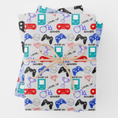 Gamer Video Icons Controller Pattern Fun Geschenkpapier Set (Beispiel)