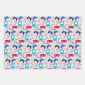 Gamer Video Icons Controller Pattern Fun Geschenkpapier Set (Vorderseite)