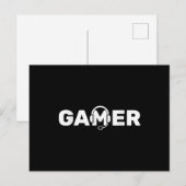 Gamer-Videospiele mit Kopfhörern Postkarte (Vorne/Hinten)