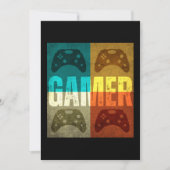 GAMER VINTAG VIDEO GAME CONTROLLER EINLADUNG (Vorderseite)