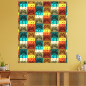 GAMER VINTAG VIDEO GAME CONTROLLER LEINWANDDRUCK (Insitu (Wohnzimmer))