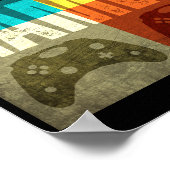 GAMER VINTAG VIDEO GAME CONTROLLER POSTER (Ecke)
