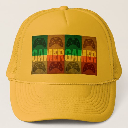 GAMER VINTAG VIDEO GAME CONTROLLER TRUCKER HAT TRUCKERKAPPE (Vorderseite)