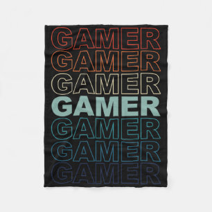Gamer Vintage Retro Spieler Videospiele Gaming Vid Fleecedecke