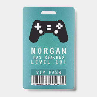 Gamer VIP Pass Einladung zum Geburtstag Ausweis