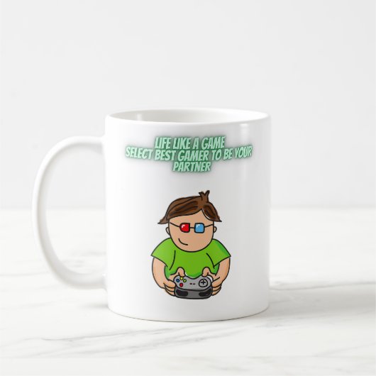 Gamer von seinem oder ihrem Partner Ich liebe mein Kaffeetasse (Links)
