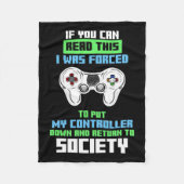 Gamer war gezwungen, das Spiel zu kontrollieren Fleecedecke (Vorderseite)