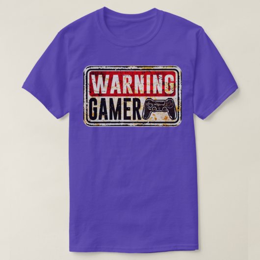 Gamer Warning Gamer T-Shirt (Design vorne)