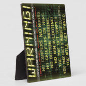 Gamer-Warnschild Fotoplatte (Seite)