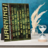 Gamer-Warnschild Fotoplatte (Seite)