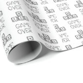 Gamer WASD-Spiel über Hochzeitsspiele Geschenkpapier (Rolleneckpunkt)