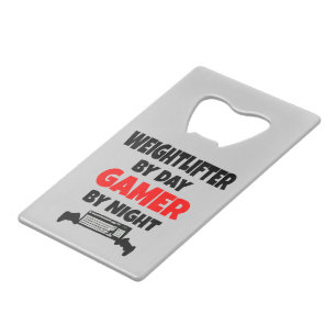 Gamer Weightlifter Kreditkartenflaschenöffner