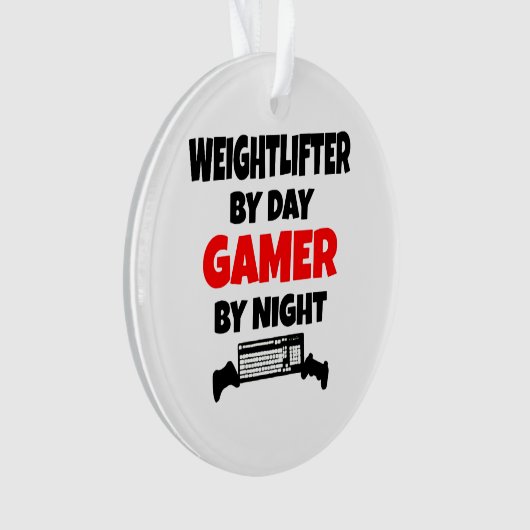 Gamer Weightlifter Ornament (Vorderseite)