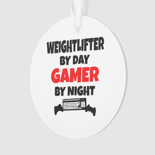 Gamer Weightlifter Ornament (Vorderseite)