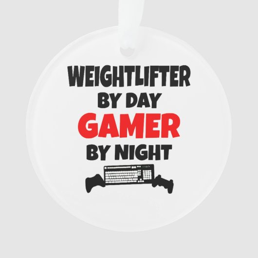 Gamer Weightlifter Ornament (Vorderseite)