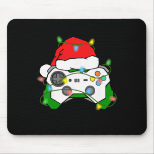 Gamer Weihnachten Gaming Santa Hut Videospiel Kont Mousepad