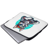 Gamer Welpe Laptopschutzhülle (Vorne Knopf)