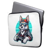 Gamer Welpe Laptopschutzhülle (Vorderseite Links)