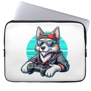 Gamer Welpe Laptopschutzhülle