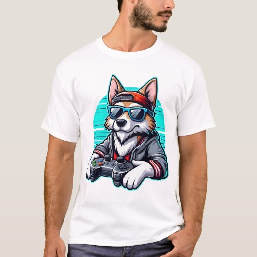Gamer-Welpe T-Shirt (Vorderseite)