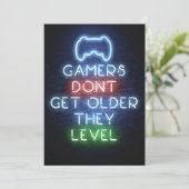 Gamer werden nicht älter save the date (Stehend Vorderseite)