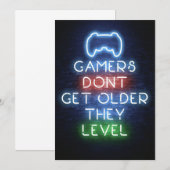 Gamer werden nicht älter save the date (Vorne/Hinten)