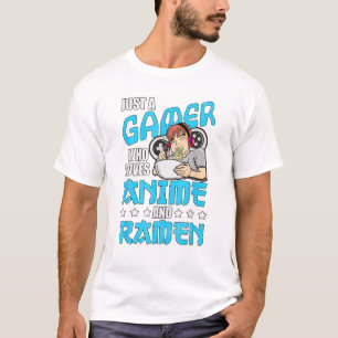 Gamer Who Lieben Anime und Ramen T-Shirt