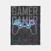 Gamer With Controller Fleecedecke (Vorderseite)