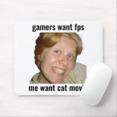 Gamer wollen FPS Lustiges Meme-Mauspad Mousepad (Mit Mouse)
