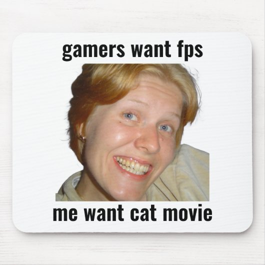 Gamer wollen FPS Lustiges Meme-Mauspad Mousepad (Vorne)