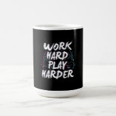 Gamer Word Hard Play Harder Kaffeetasse (Mittel)