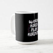 Gamer Word Hard Play Harder Kaffeetasse (Vorderseite Links)