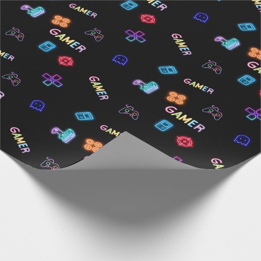 Gamer Wrapping Paper Geschenkpapier (Ecke)
