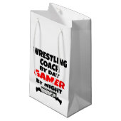 Gamer Wrestling Coach Kleine Geschenktüte (Vorderseite Schrägansicht)