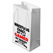 Gamer Wrestling Coach Kleine Geschenktüte (Rückseite Schrägansicht)