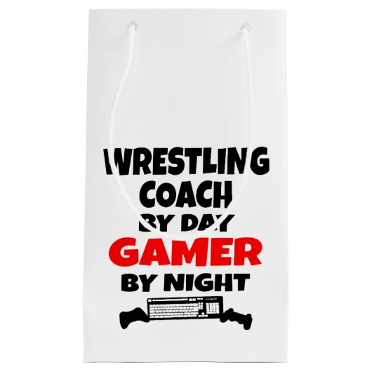 Gamer Wrestling Coach Kleine Geschenktüte (Vorderseite)