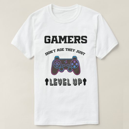 Gamer zitieren Gamer nicht altern Sie einfach Leve T-Shirt (Design vorne)
