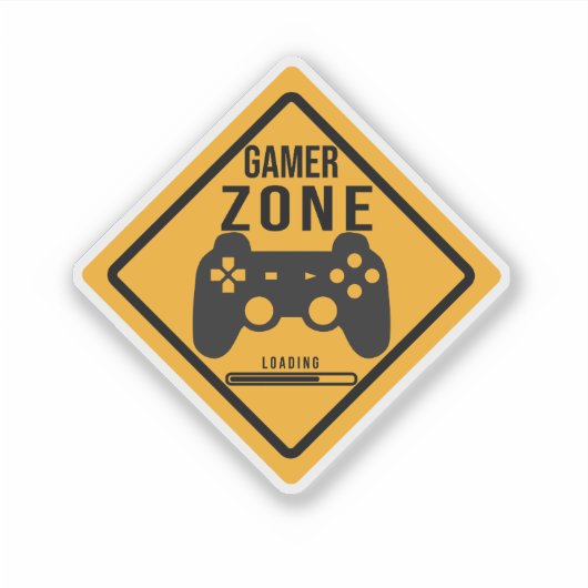 Gamer Zone-Zeichen Aufkleber (Vorderseite)