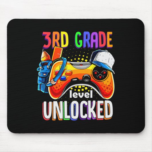 Gamer zurück zur Schule Gamepad 3. Stufe Mousepad (Vorne)