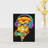 Gamer Zza Slice Video Gaming Boy Enthusiast Gamer Karte (Gelbe Blume)