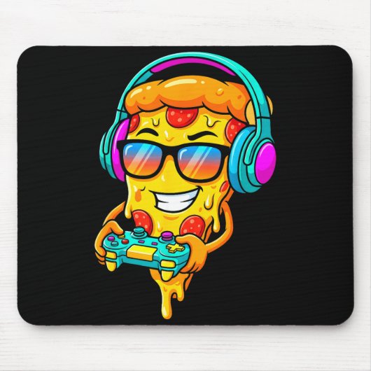 Gamer Zza Slice Video Gaming Boy Enthusiast Gamer Mousepad (Vorne)