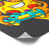 Gamer Zza Slice Video Gaming Boy Enthusiast Gamer  Poster (Ecke)