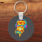 Gamer Zza Slice Video Gaming Boy Enthusiast Gamer Schlüsselanhänger (Vorderseite)