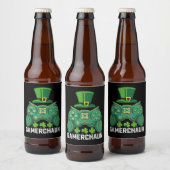 Gamerchaun Gamer Gaming Games St Patrick's Day Bierflaschenetikett (Flaschen)