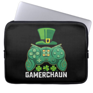 Gamerchaun Gamer Gaming Games St Patrick's Day Laptopschutzhülle