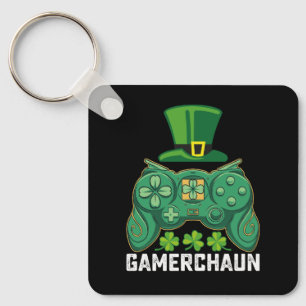 Gamerchaun Gamer Gaming Spiele St. Patrick's Day Schlüsselanhänger