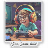 "Gamerfreude" Aufkleber (Vorderseite)