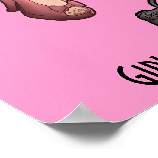 GamerGirl-Poster Poster (Ecke)