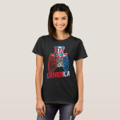 Gamerica 4th of July Video Game American Flag Uncl T-Shirt (Vorne ganz)