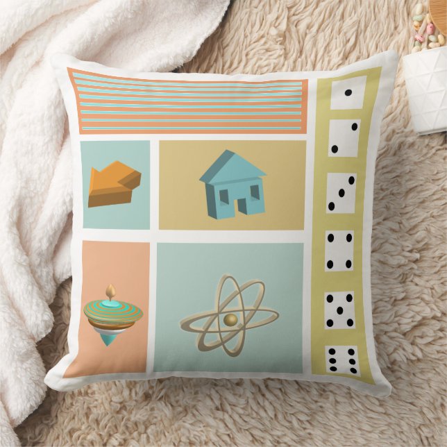 Gameroom Dice Retro-Muster Kissen (Decke)